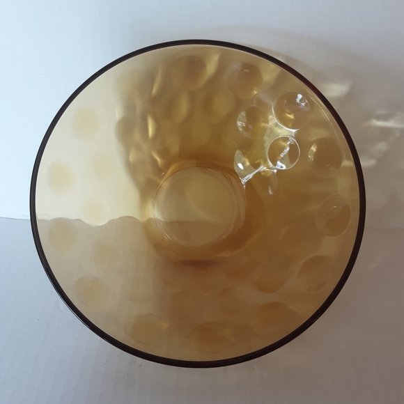 VINTAGE AMBER COIN DOT DESSERT SET - Picture 2 of 4